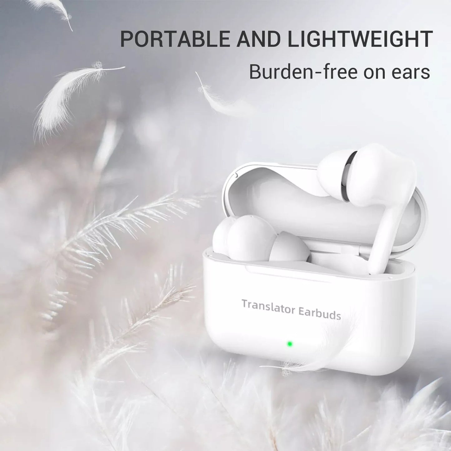 TRANSLATION TWS 5.0 Wireless Earbuds with Real-Time Speech-to-Text Transcription & Translation