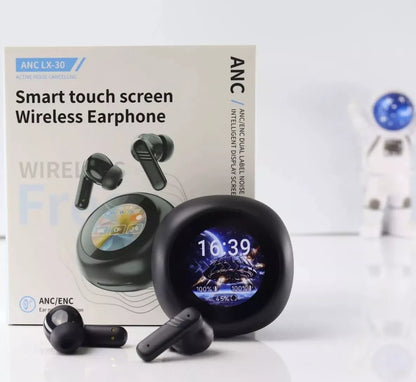 TWS Wireless Earphones, 24h, Round LED Touch, BT V5.4, ANC+ENC, Equalizer, IPX5