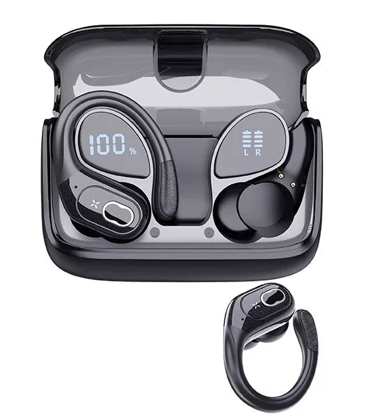 TWS Wireless Sport Earbuds, LED, 65hrs, Bluetooth V5.3, IPX5 Waterproof