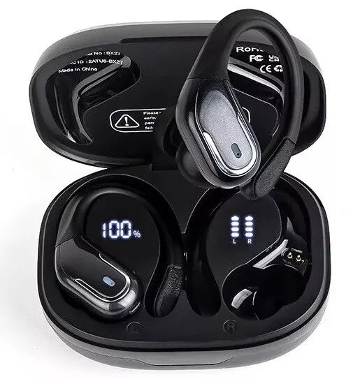 TWS 2024 LED EARBUDS SPORTS 54H, IPX7 Waterproof, V5.3 Wireless noise cancel