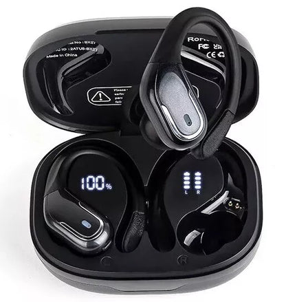 TWS 2024 LED EARBUDS SPORTS 54H, IPX7 Waterproof, V5.3 Wireless noise cancel