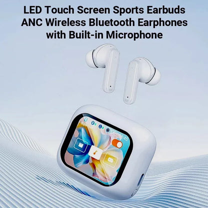 TWS Wireless Earbuds 250h, LCD Touch, ANC+ENC Noise Cancelling, V5.3